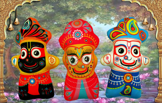 Lord Jagannatha, Baladeva and Lady Subhadra soft toy