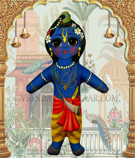 Krsna (Krishna) soft toy; Height 7.5 inch