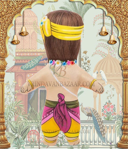 Krishna Balaram with Madhu Mangal soft toy; Height 8 inch