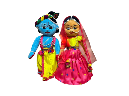 Radha Madhav soft toy; height approx 14.5 inch