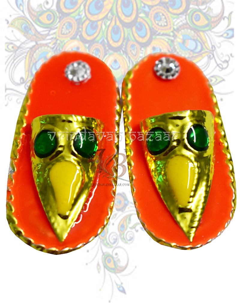 Decorative slipper for home deities; Size: 3 cm