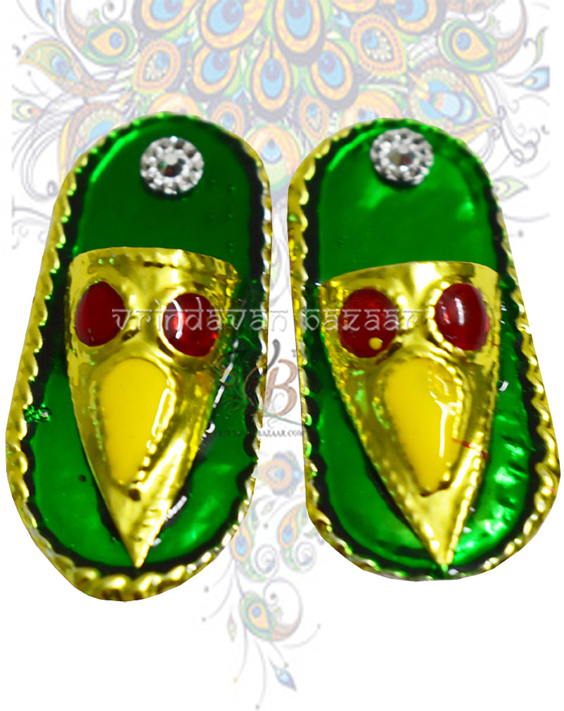 Decorative slipper for home deities; Size: 3 cm
