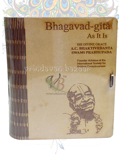 Wooden Bhagavad Gita storage box