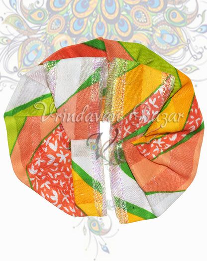 Spiral geometric print laddu gopal dress in red; Size 0
