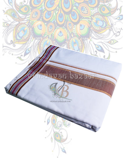 Cotton gents dhoti with broad border