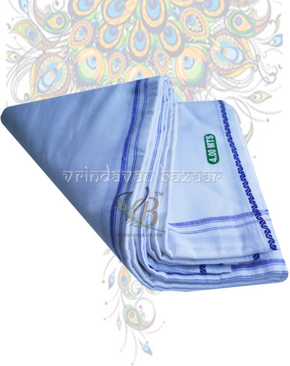 Cotton gents dhoti with thin border