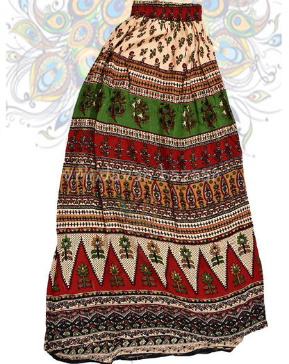 Geometrical print skirt