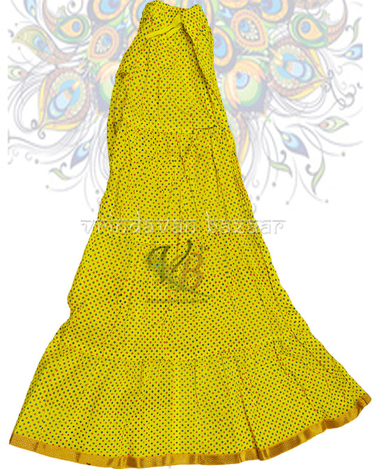 Yellow dotted layered skirt