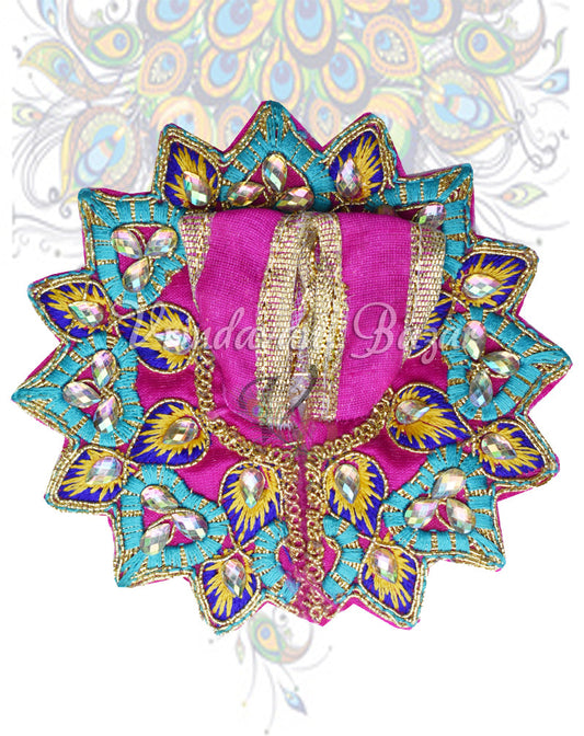 Pink pan flower laddu gopal dress; Size 2