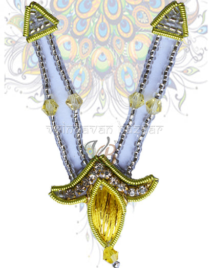 Beautiful beads decorated mukut with mala- size 4