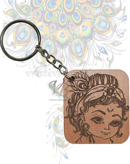 Baby Krishna cute and adorable key ring (Brown)