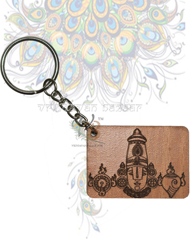 Om Namo Venkateswara key ring (Brown)