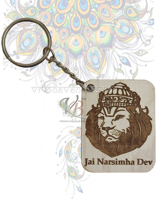 Narsimha Dev key ring (White)