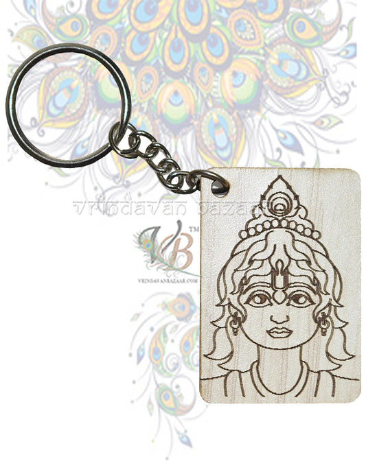 Lord Krishna key ring (White)
