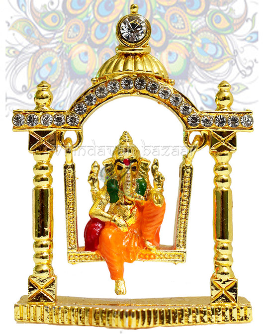 Ganesha on Jhula Swing showpiece