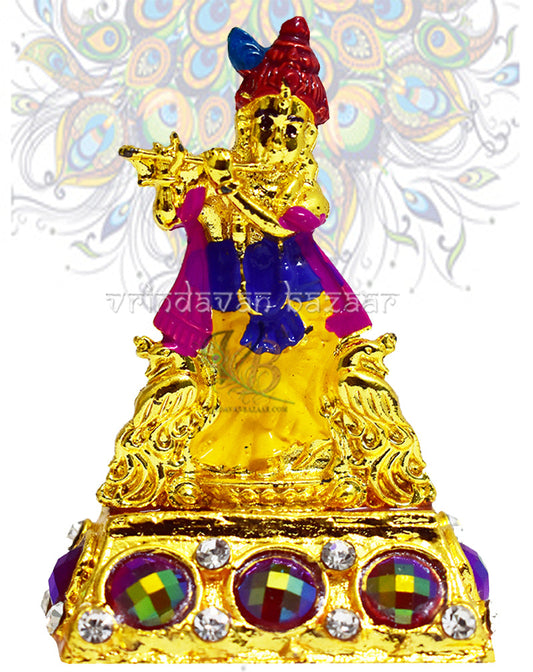 Beloved Krishna playing flute showpiece