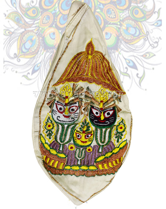 Jagannath, Baldev & Subhadra embroidered japa bag