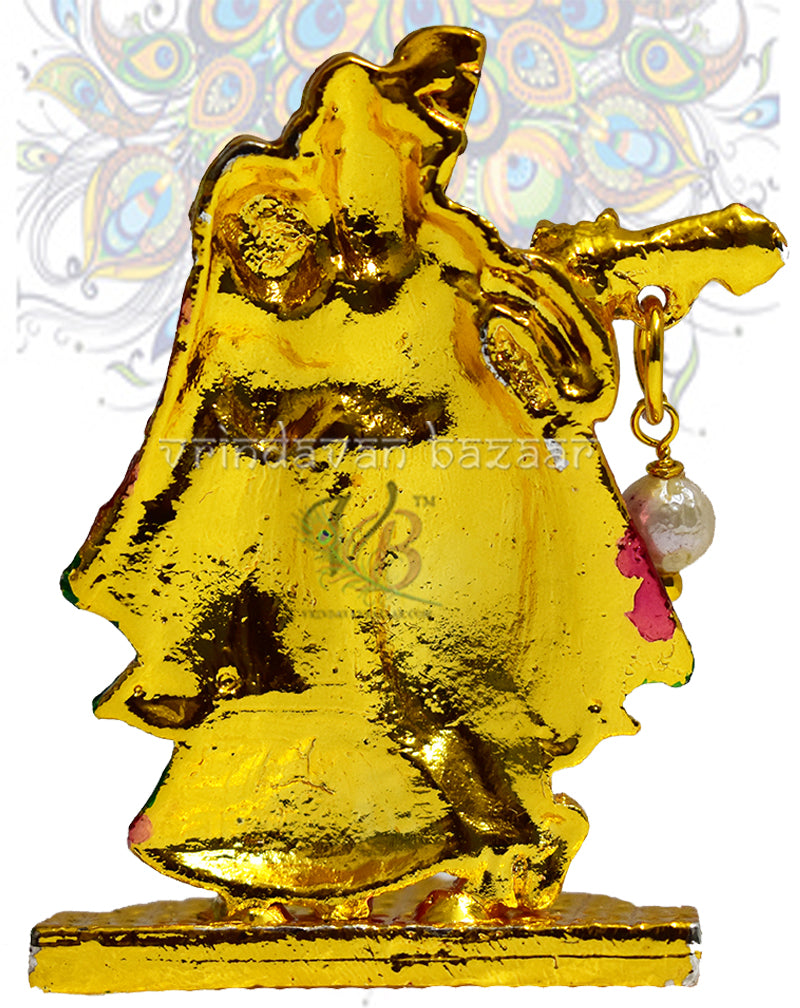 Radha Krishna with small moti on flute showpiece