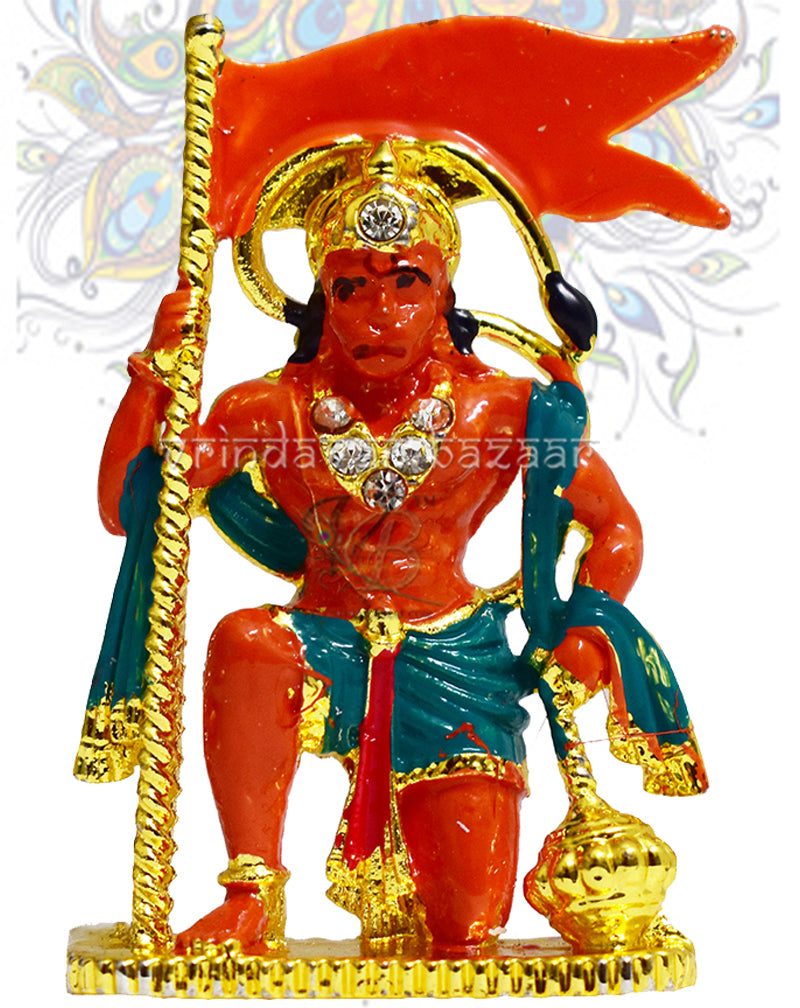 The Mighty Hanuman holding the flag showpiece