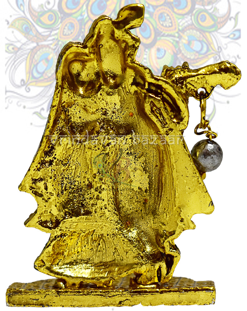 Golden Radha Krishna with stone studded showpiece