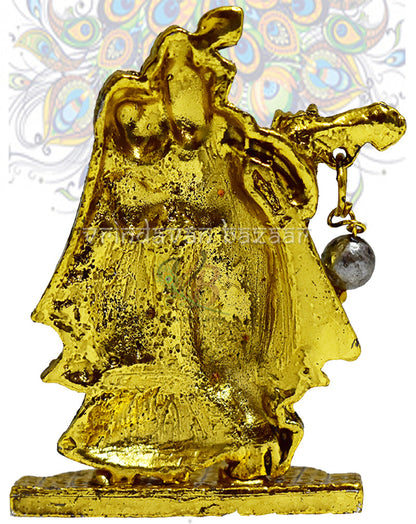 Golden Radha Krishna with stone studded showpiece