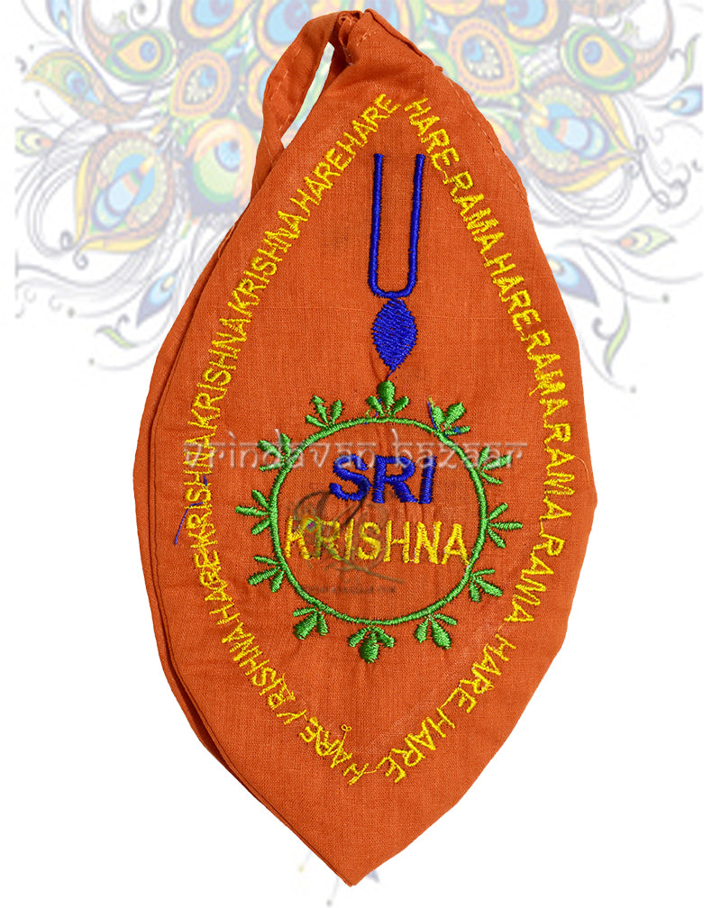 Shri Krishna with ISKCON tilak japa bag