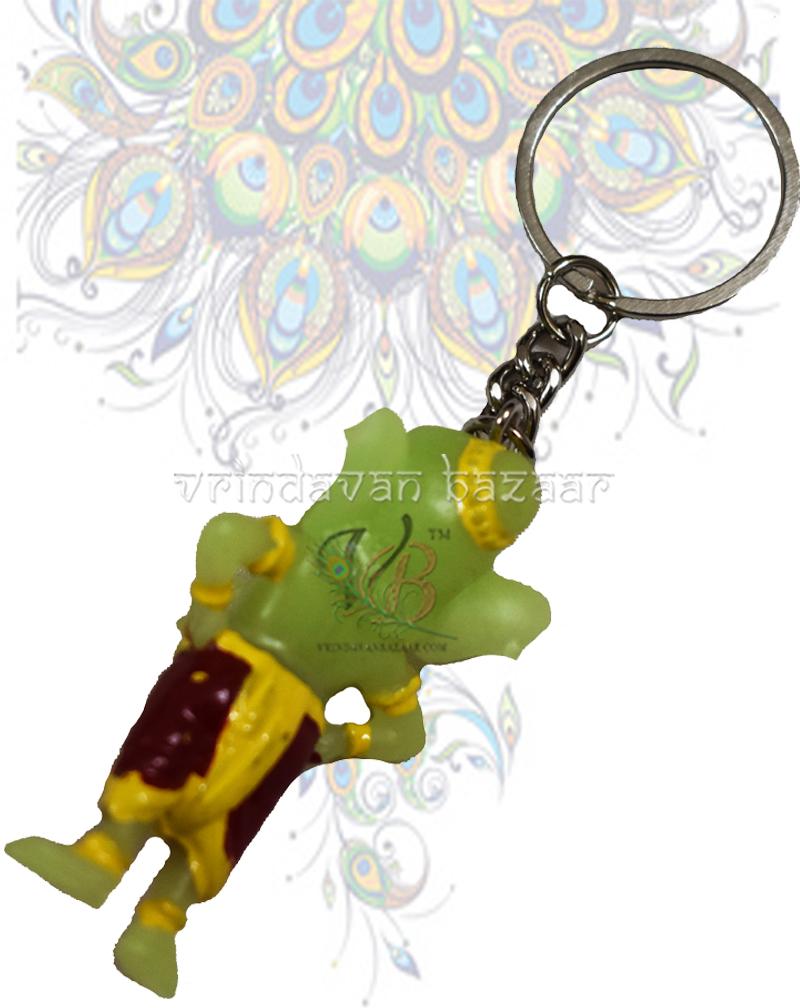 Green Ganesh Ji Key Ring