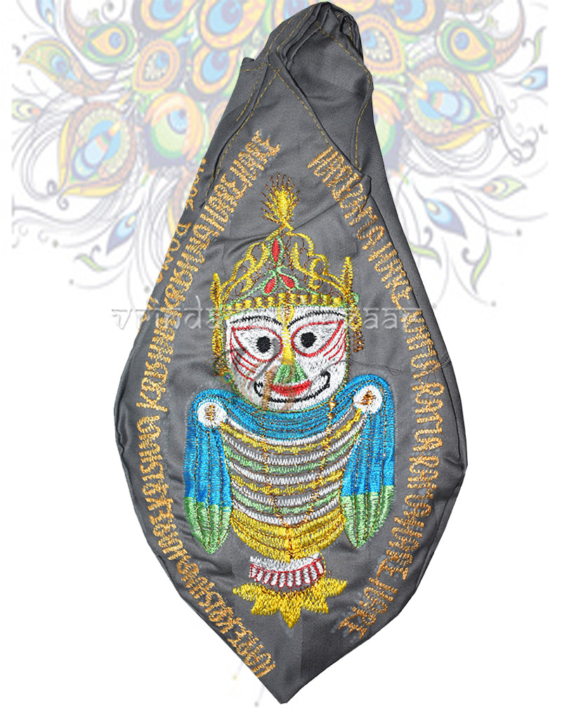 Shri Jagannath embroidered japa bag- Light Green