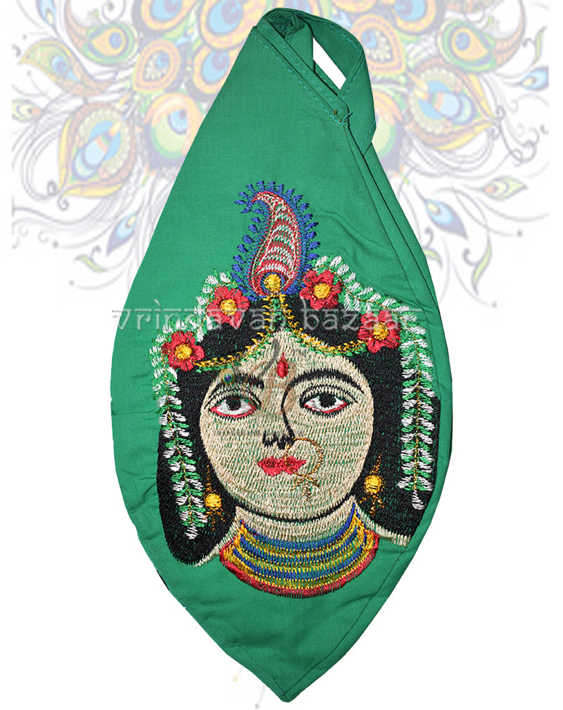Yugal sarkar Sri Radha rani Shri Krishna embroidered japa bag