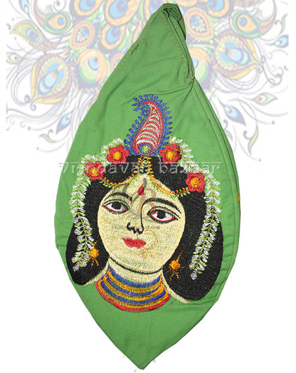 Yugal sarkar Sri Radha rani Shri Krishna embroidered japa bag