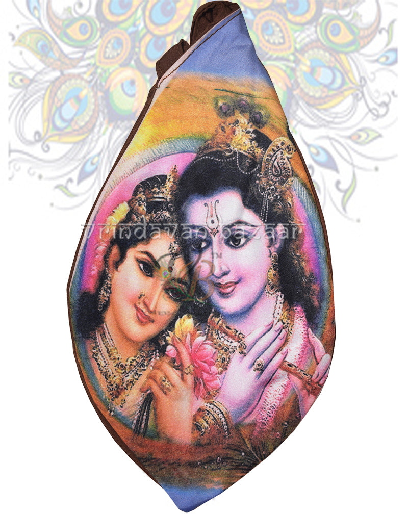 Beautiful printed Radha Krishna bead bag