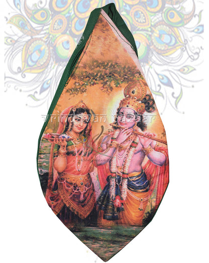 Japa Bag with Sri Radha and Krishna, the divine couple