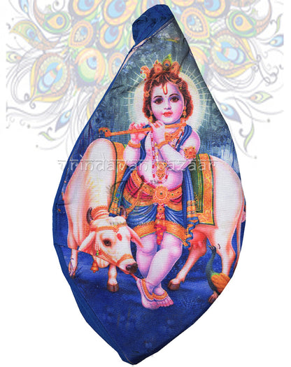 Japa Bag- Sri Krishna with kamdhenu cow