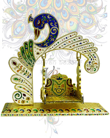 Stylised peacock meenakari jhula