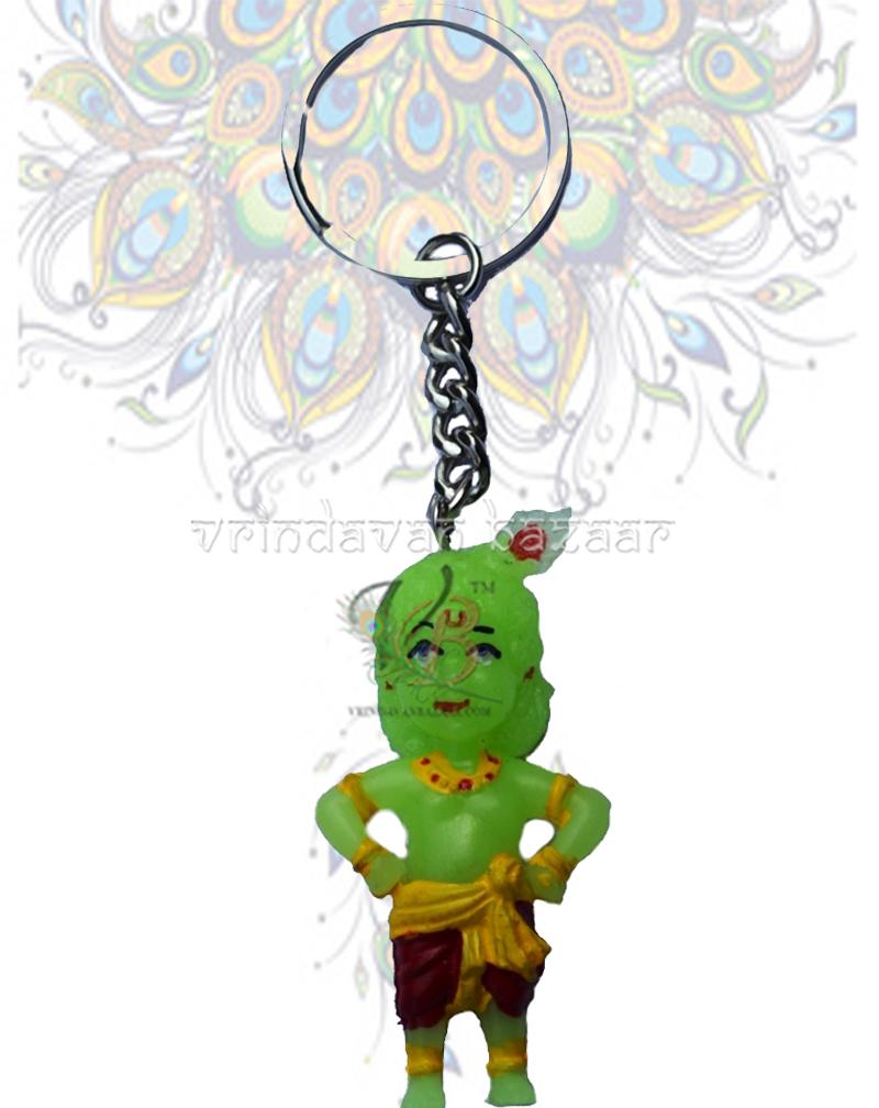 Green Little Krishna Key Ring
