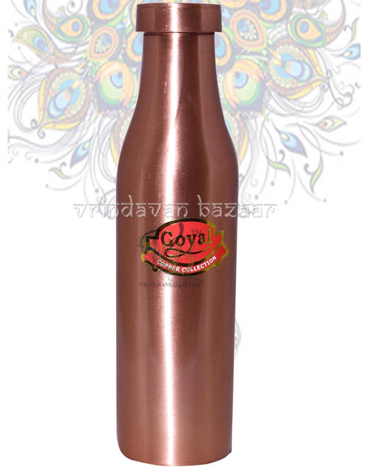 Copper Water Bottle (950ml, Outer screwed cap)