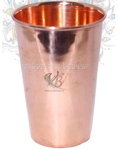 Pure Copper glass for drinking, serving water, (300 ML) - 1 Piece