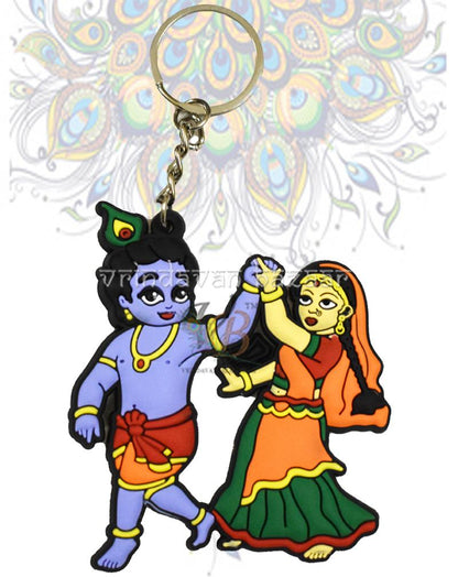 Dancing Radha Krishna Key Ring