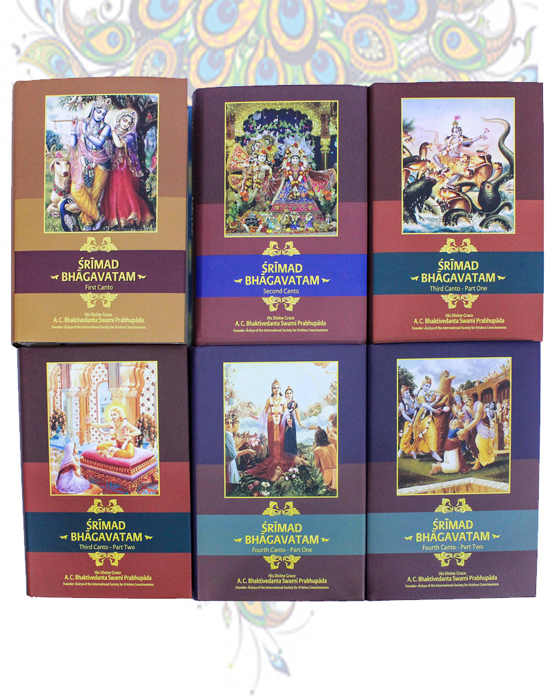 Srimad Bhagavatam: All 12 Canto English (18 Volumes Box Set + Wooden Rehal): ISKCON Hardcover by A.C. Bhaktivedanta Swami Sirla Prabhupada