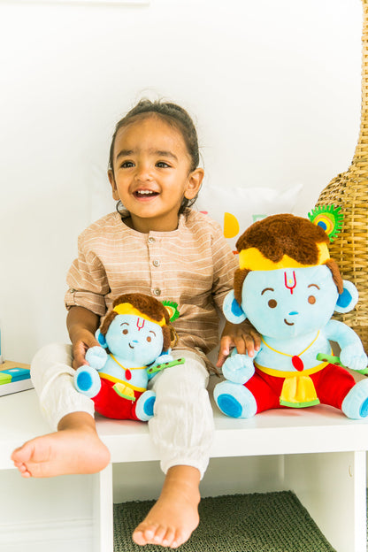 Baby Krishna plush toy- Medium 11 inch