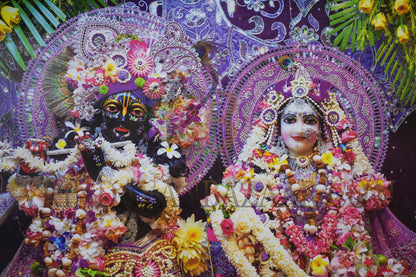 ISKCON Vrindavan 2022 Calender with Radha Krishna deities single page