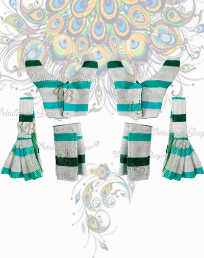 Plain fabric Gaur Nitai dress; Size 2 inch