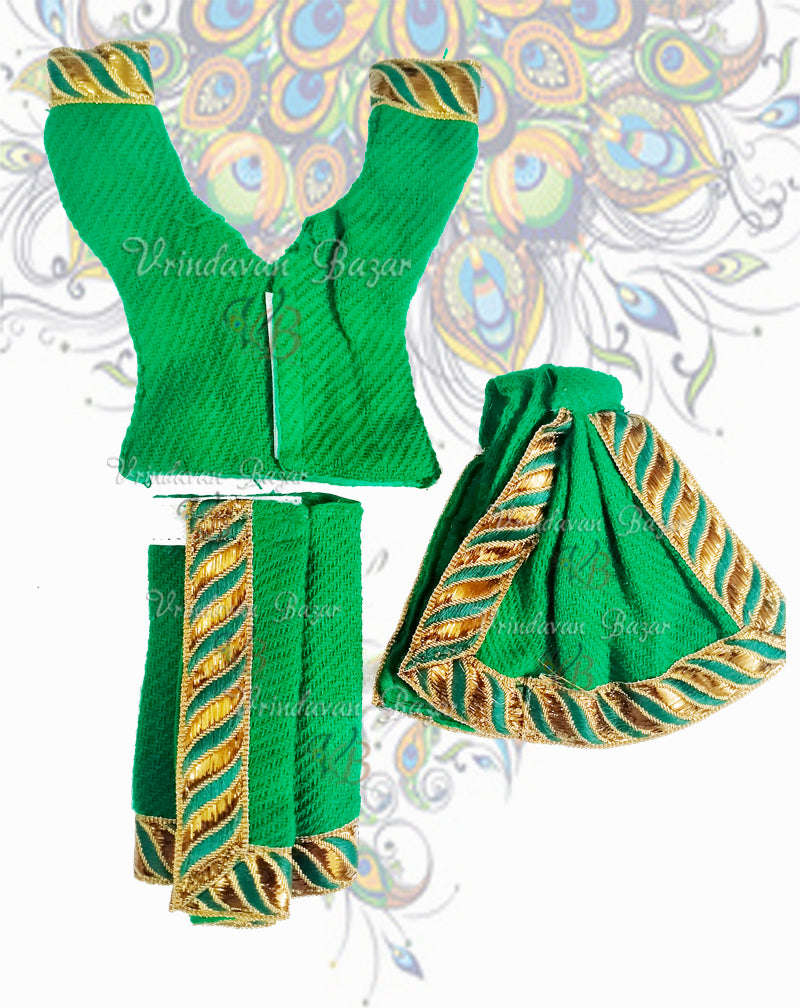Winter green Gaur Nitai dress; Size 4 inch