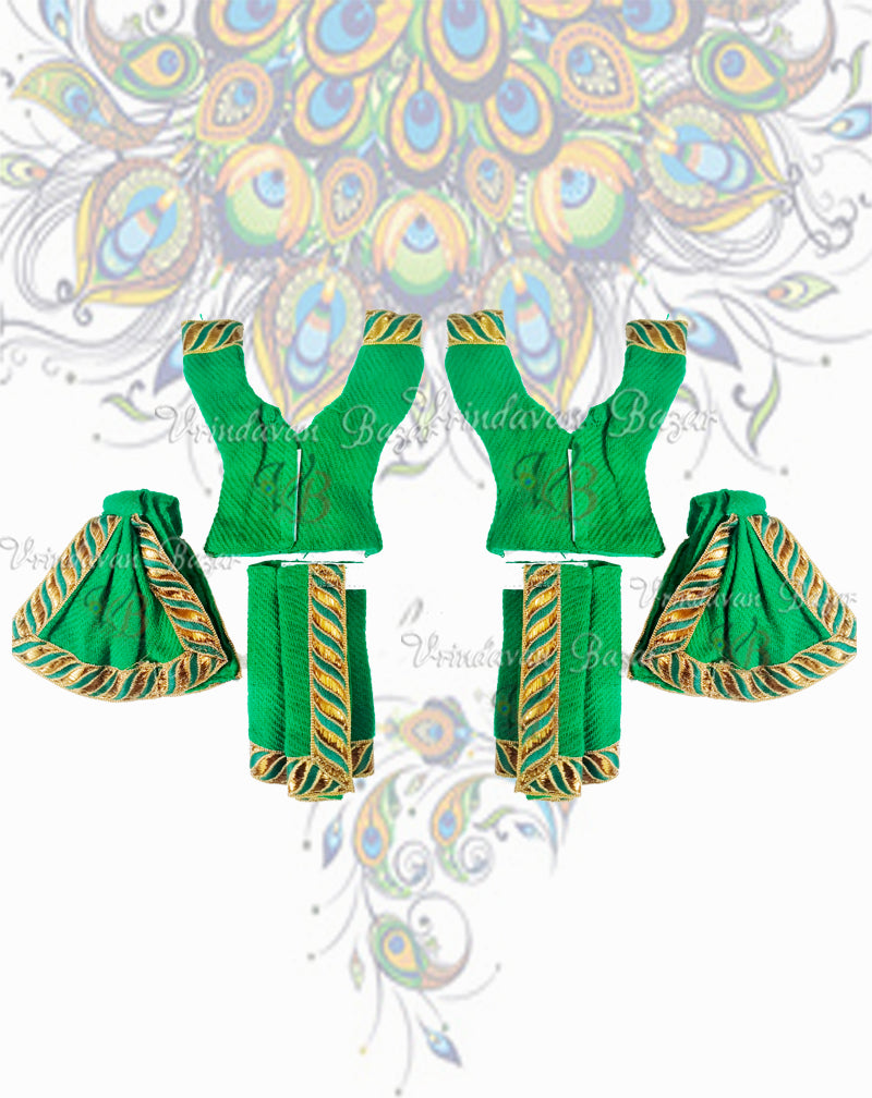 Winter green Gaur Nitai dress; Size 4 inch