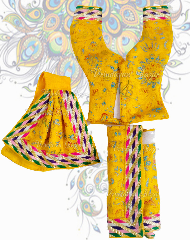 Winter yellow Gaur Nitai dress; Size 4 inch
