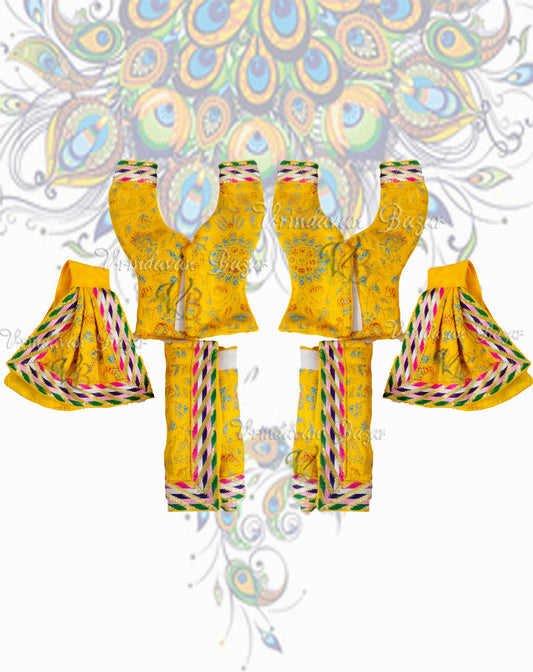 Winter yellow Gaur Nitai dress; Size 4 inch