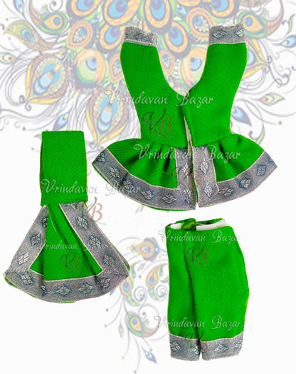 Winter green Gaur Nitai dress (Pant style); Size 3 inch