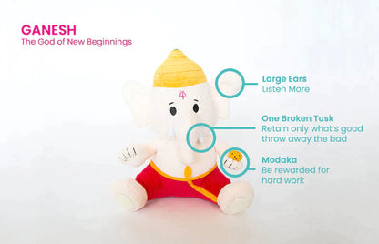 Baby Ganesh plush toy- Medium 11 inch
