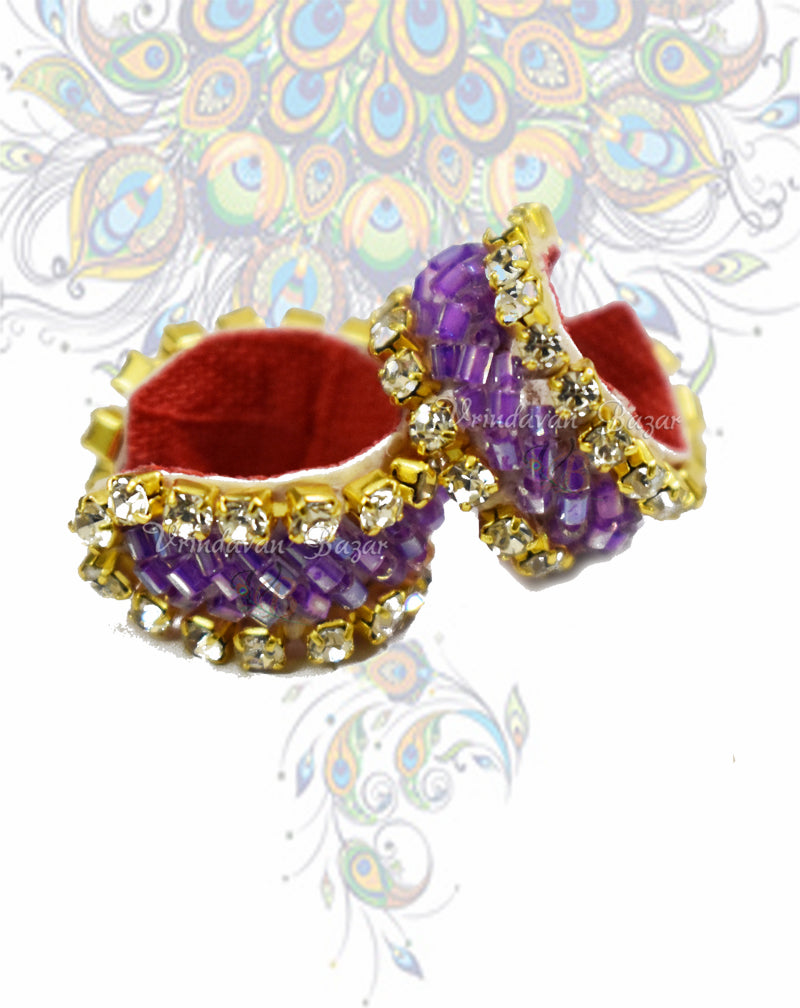 Diagonal coloured beads kangan with stones
