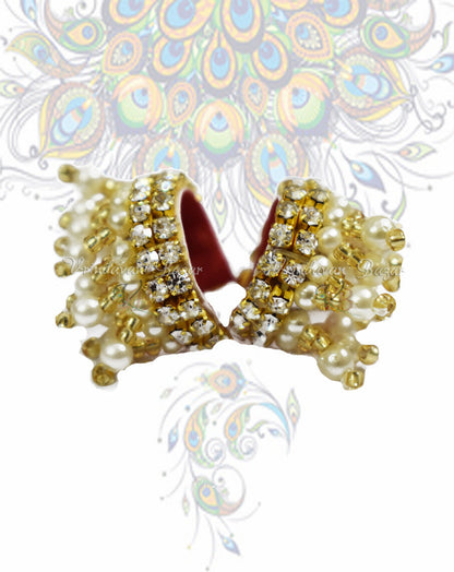 Designer payal/ kangan with stones and pearls